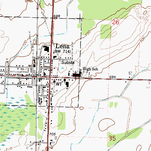 Topographic Map of Learn Charter School, WI