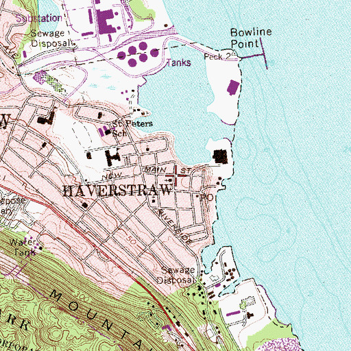 Topographic Map of Bricktown Gospel Fellowship Church, NY