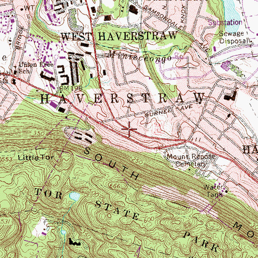 Topographic Map of Haverstraw Church of Christ, NY