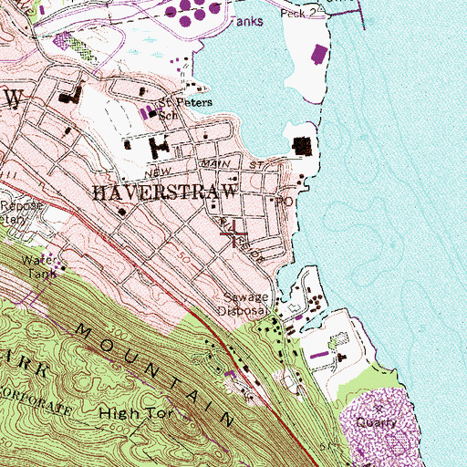 Topographic Map of Saint Thomas African Methodist Episcopal Zion Church, NY