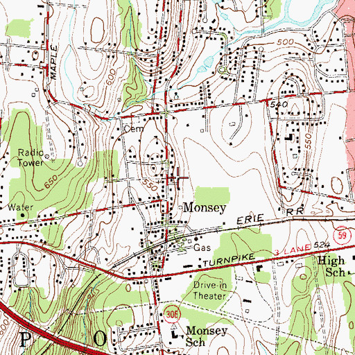 Topographic Map of Karlin Stolin Congregation, NY