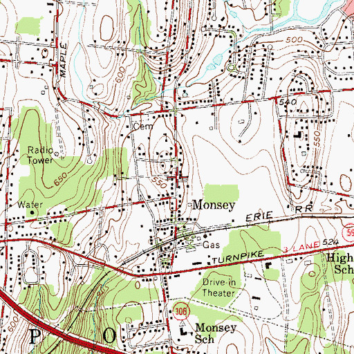 Topographic Map of New Hope Christian Church, NY