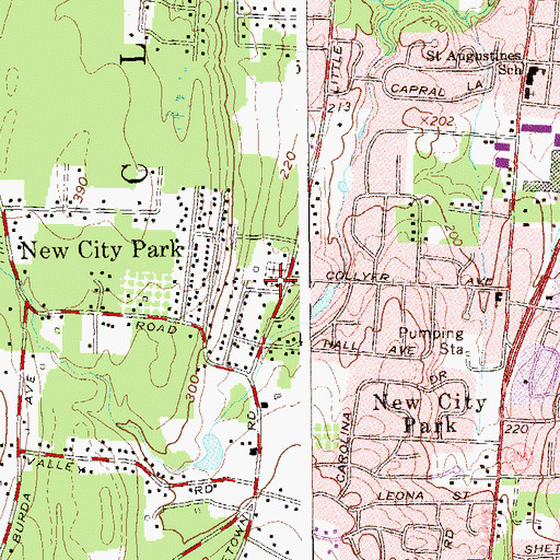 Topographic Map of Park Evangelical Free Church, NY