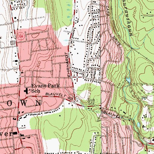 Topographic Map of Saint Stephen's Episcopal Church, NY