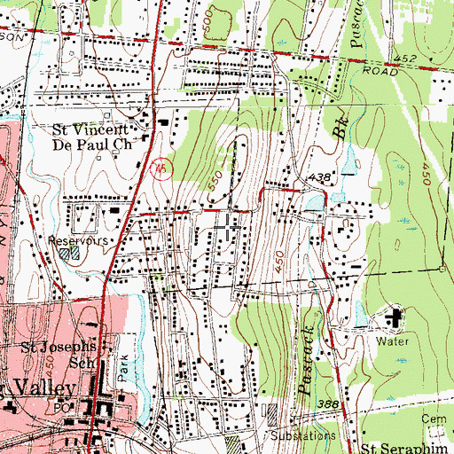 Topographic Map of Church of the Living God, NY