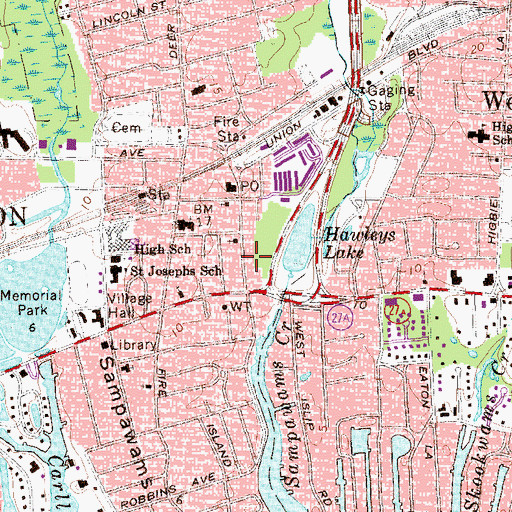 Topographic Map of Ebenezer Baptist Church, NY