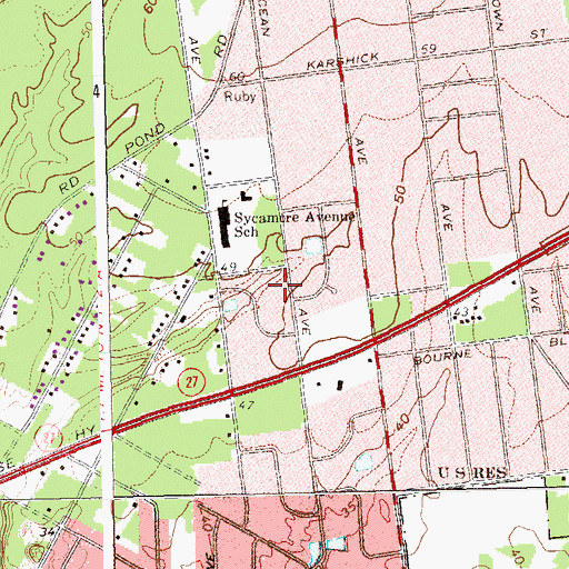 Topographic Map of Peace Lutheran Church, NY