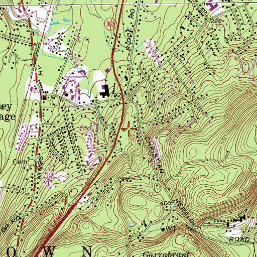 Topographic Map of Valley Cottage Free Library, NY