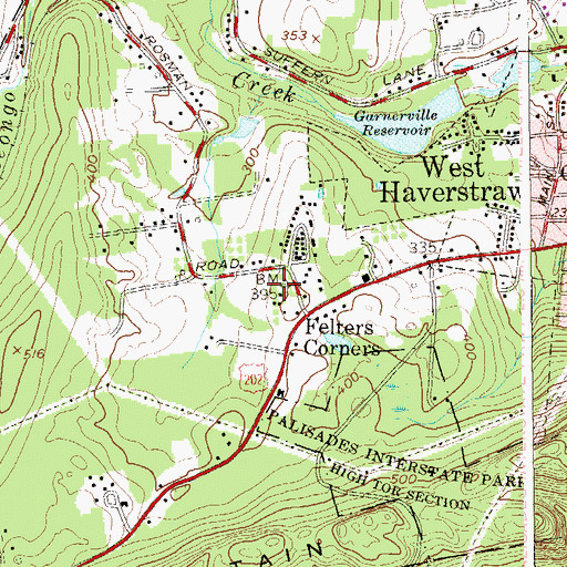 Topographic Map of Haverstraw Town Hall, NY