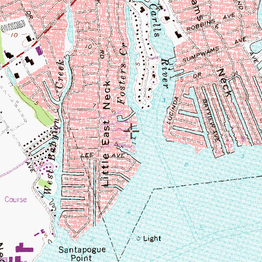 Topographic Map of Long Island Yacht Club, NY