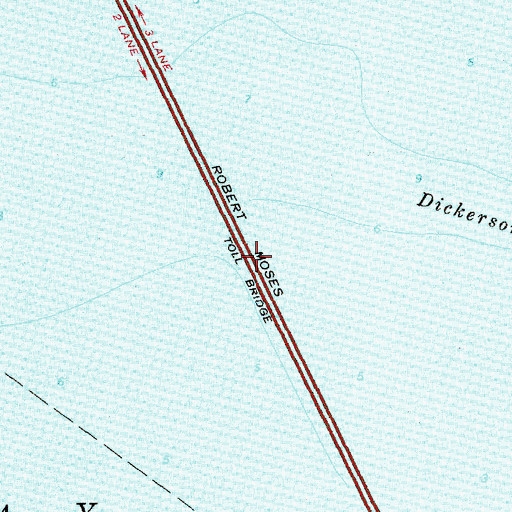 Topographic Map of Great South Bay Bridge, NY