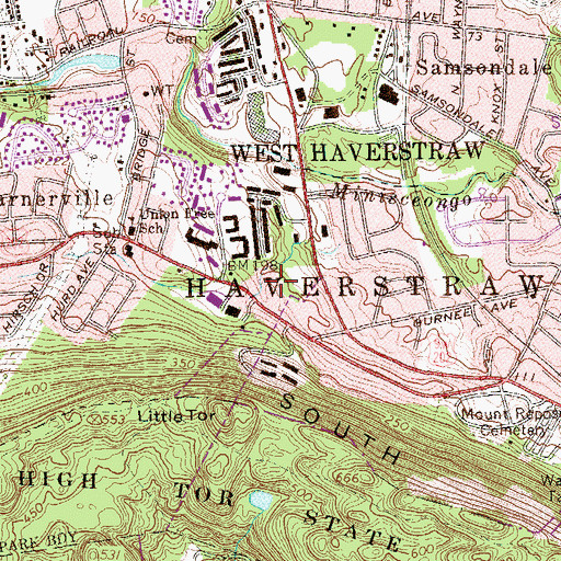 Topographic Map of Garnerville Home for the Aged, NY