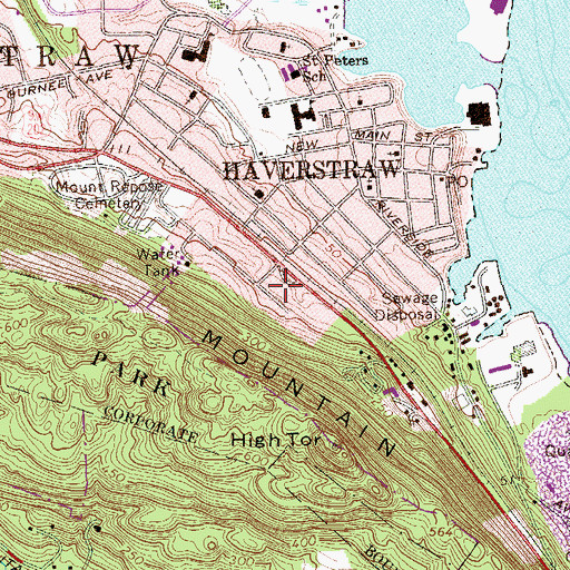 Topographic Map of Green Hills Estate Home for the Aged, NY