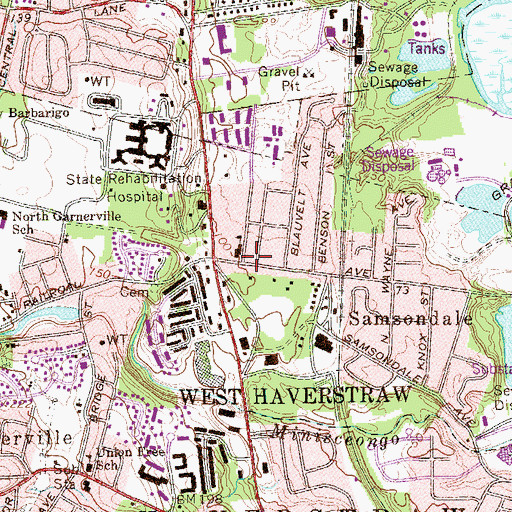 Topographic Map of West Haverstraw Volunteer Fire Department Volunteer Hose Company 2, NY