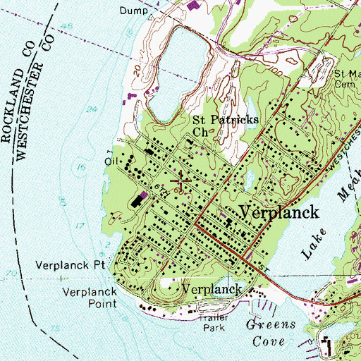 Topographic Map of Verplanck Fire Department, NY