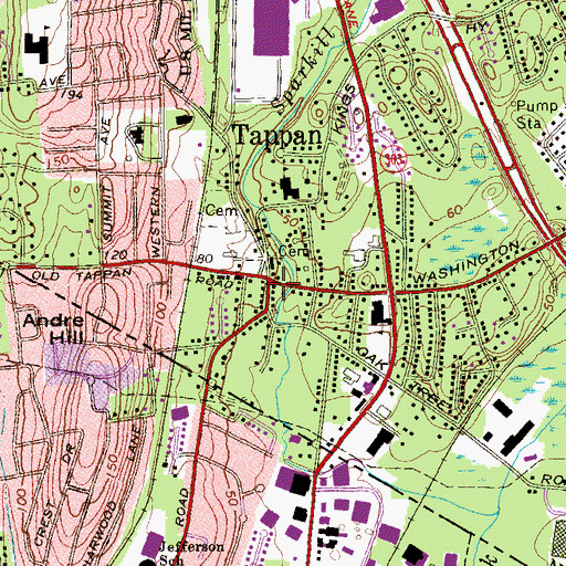 Topographic Map of Tappan Fire Department, NY