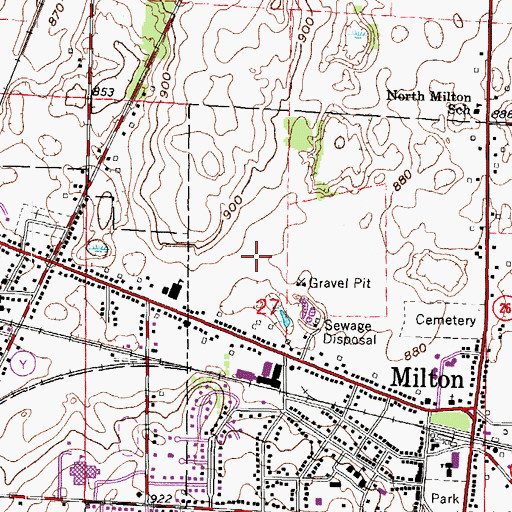 Topographic Map of Northside Intermediate School, WI