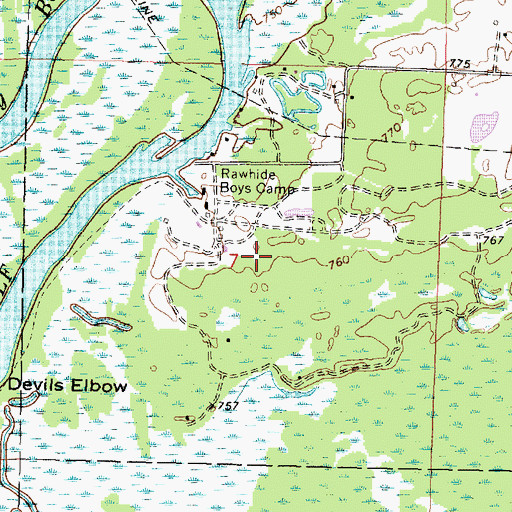 Topographic Map of Starr Academy, WI