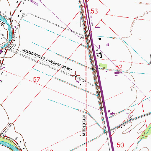 Topographic Map of Summerville Airstrip, LA