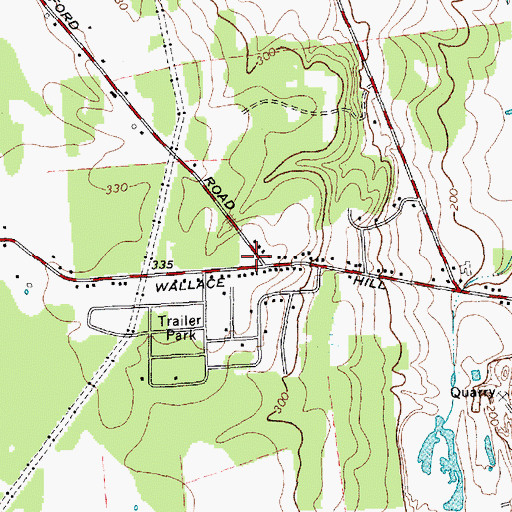 Topographic Map of Plattsburgh Fire District 3, NY