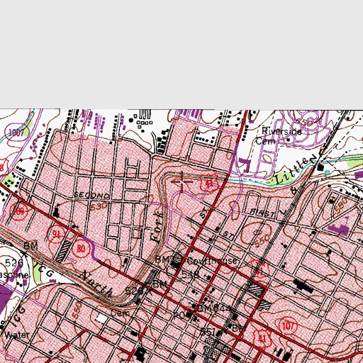 Topographic Map of Hopkinsville - Christian County Emergency Medical Services, KY