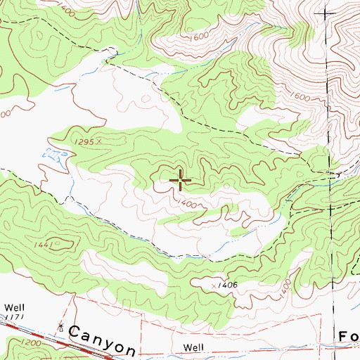 Topographic Map of La Laguna, CA