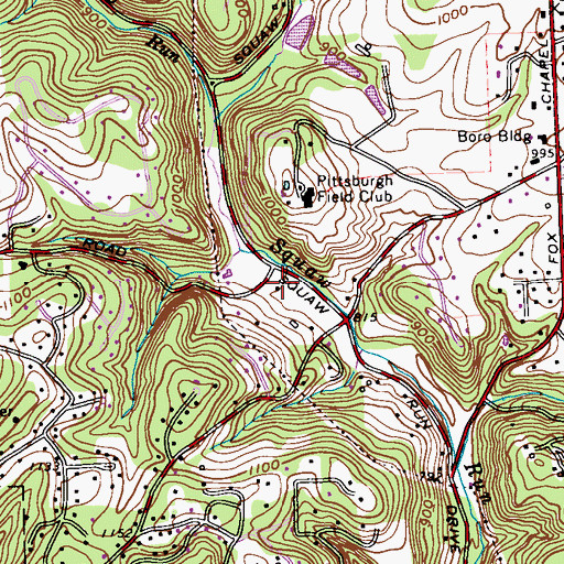 Topographic Map of Foxwall Emergency Medical Services Station 140, PA