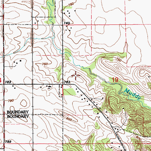 Topographic Map of North Central Junior High School, IA