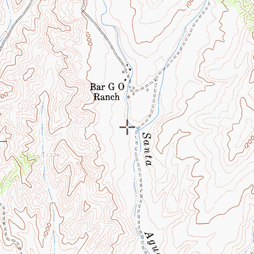 Topographic Map of Latigo Canyon, CA