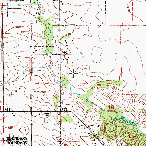 Topographic Map of James Van Allen Elementary School, IA