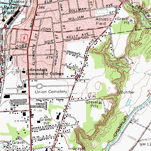 Topographic Map of Fort Edward Rescue Squad, NY