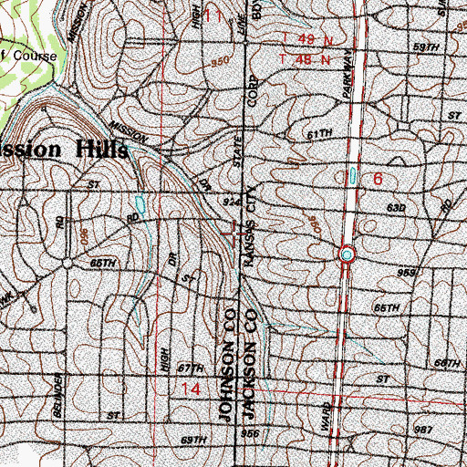 Topographic Map of Community School 1, KS