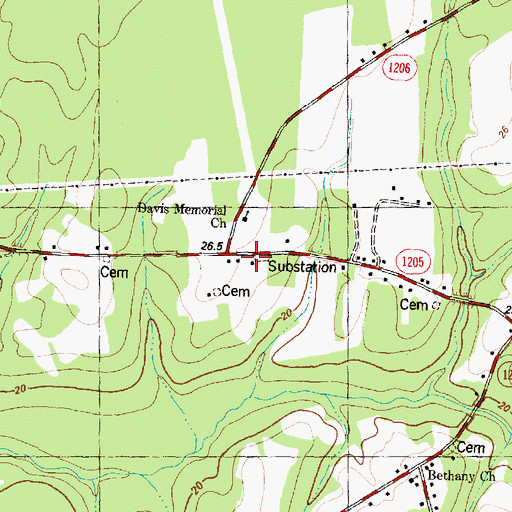 Topographic Map of Nine Mile Volunteer Rescue Squad, NC