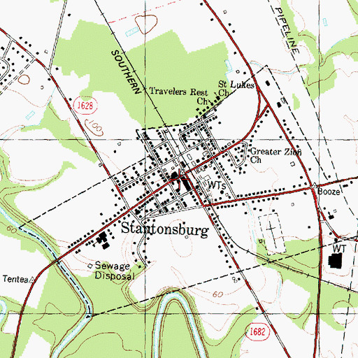 Topographic Map of Stantonsburg Emergency Medical Services, NC