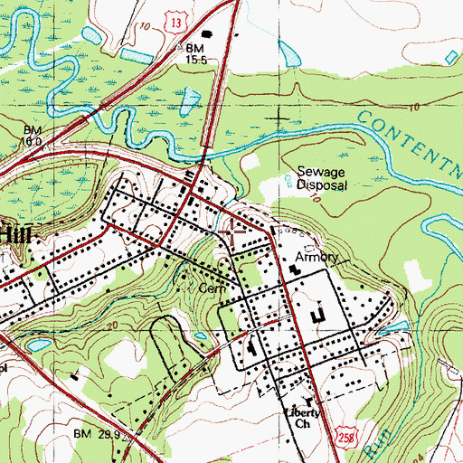 Topographic Map of Snow Hill Emergency Medical Services, NC