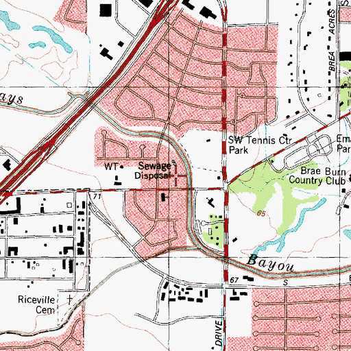Topographic Map of Upscale Emergency Medical Service, TX