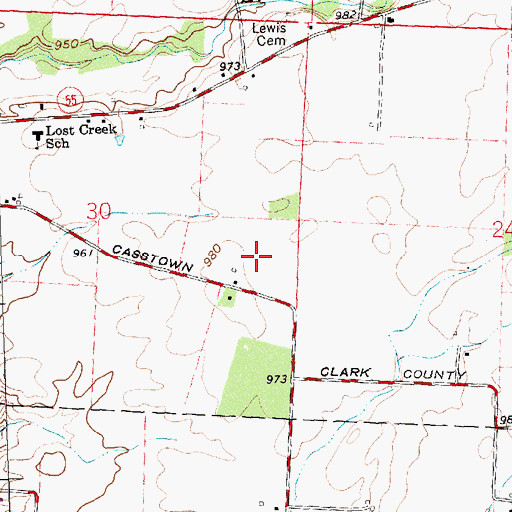 Topographic Map of Bel Mar Farms, OH