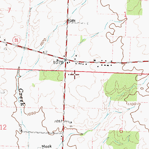 Topographic Map of Killdeer Ridge Farms, OH
