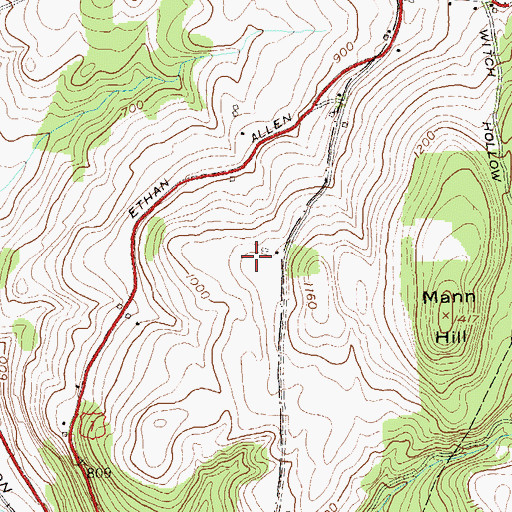 Topographic Map of Hill Top Farm, VT