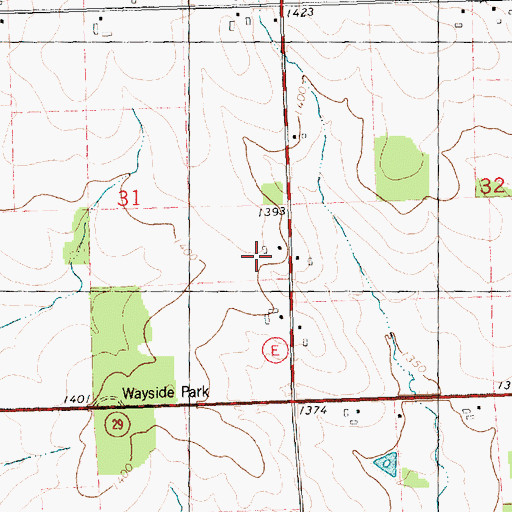 Topographic Map of J M Dairy, WI