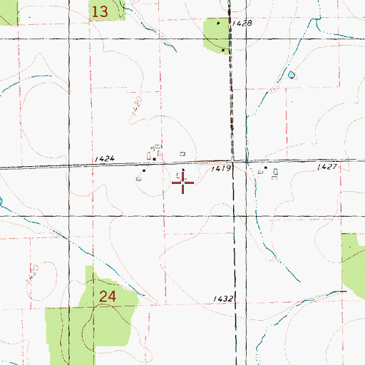Topographic Map of Venzke Dairy, WI