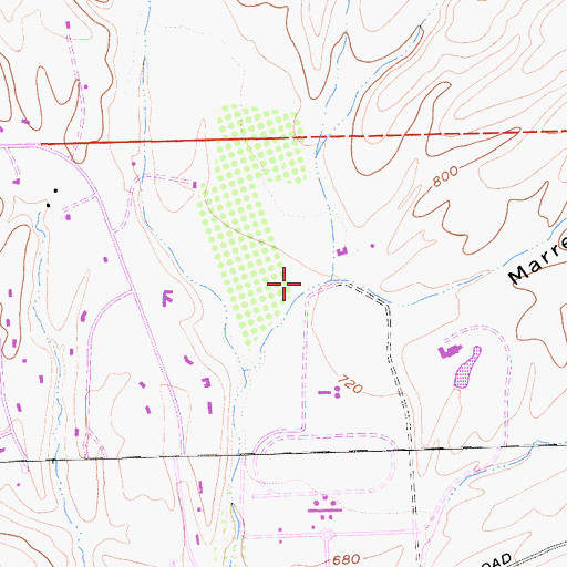 Topographic Map of Marre Canyon, CA