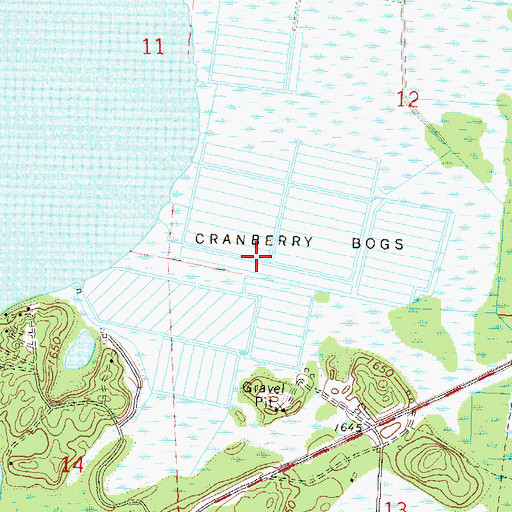 Topographic Map of Sampson Cranberry Marsh, WI