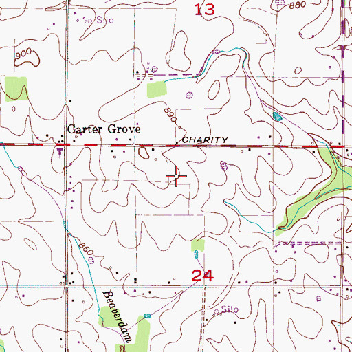 Topographic Map of Gates Farm, AL