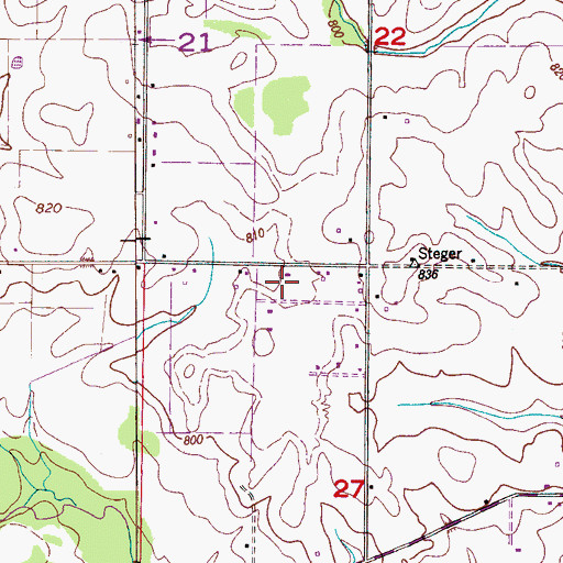 Topographic Map of Simmons Farms, AL