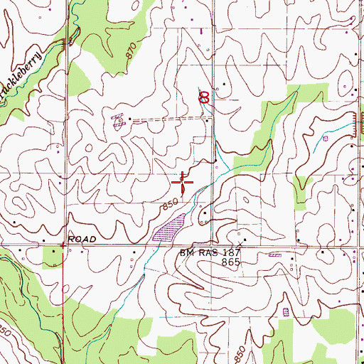 Topographic Map of Hickory Hollow Farm, AL
