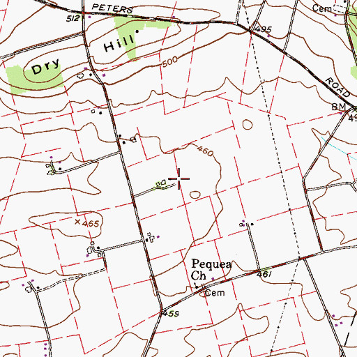 Topographic Map of Herstein Farm, PA