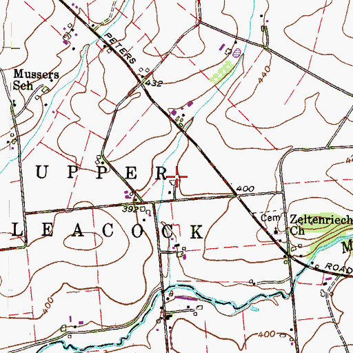 Topographic Map of Double L Farm, PA