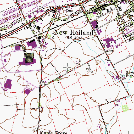 Topographic Map of Zeiset Farms, PA