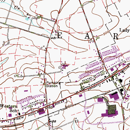 Topographic Map of Westfield Egg Farm, PA